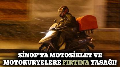 Sinop'ta fırtına alarmı: Motosiklet ve kuryelere yasak geldi