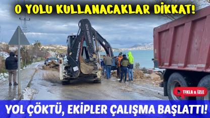 Sinop’ta heyelan sonrası onarım mesaisi