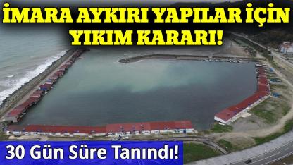 Sinop'ta imara aykırı 106 yapı için geri sayım