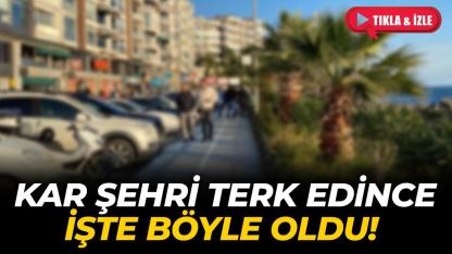 Sinop’ta kar gitti, güneş yüzünü gösterdi