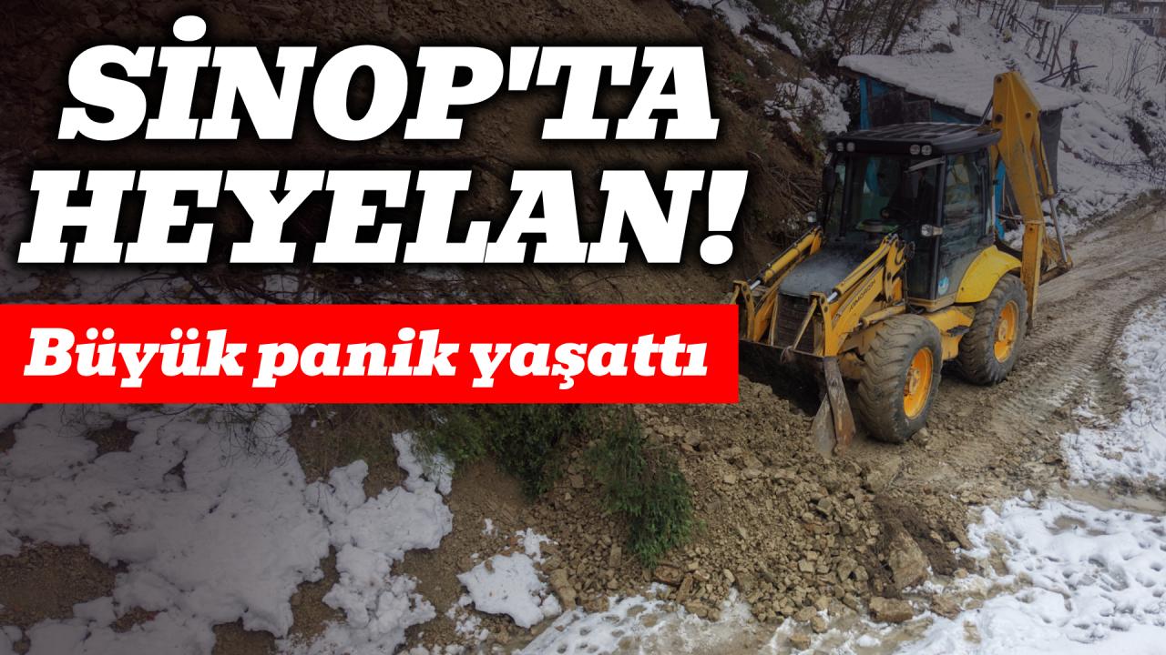 Sinop'ta kar yağışı toprak kaymasına neden oldu