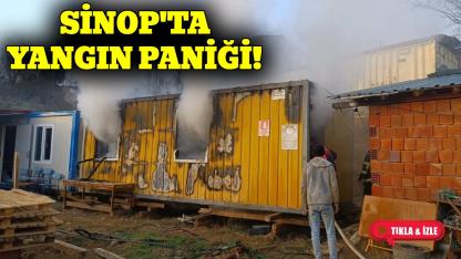 Sinop'ta konteyner yangını korkuttu