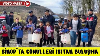 Sinop'ta miniklerin jandarma sevgisi karşılık buldu