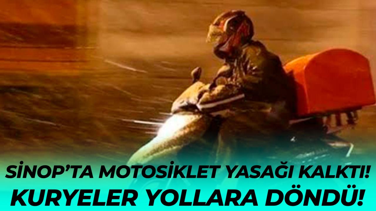 Sinop’ta motosiklet yasağı kalktı