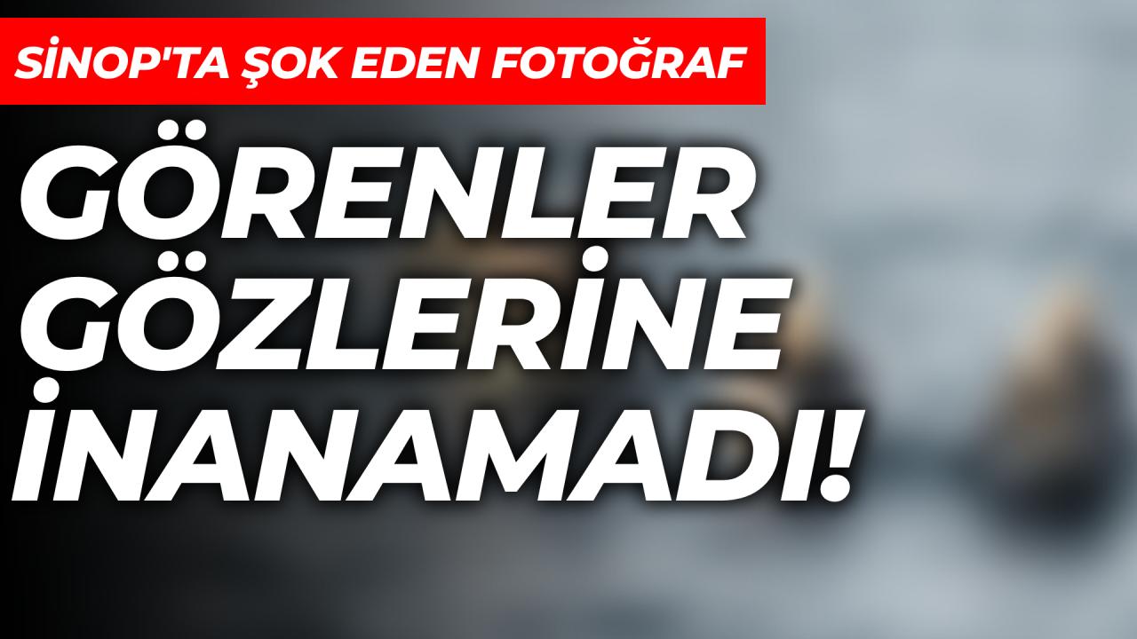 Sinop'ta objektiflere böyle yansıdı! Sahilde yürüyenler gözlerine inanamadı