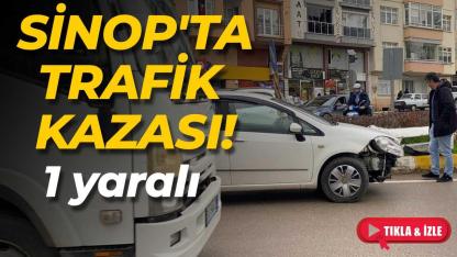 Sinop’ta otomobil ile motosiklet çarpıştı: 1 yaralı