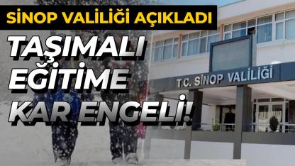 Sinop’ta taşımalı eğitimde kar tatili