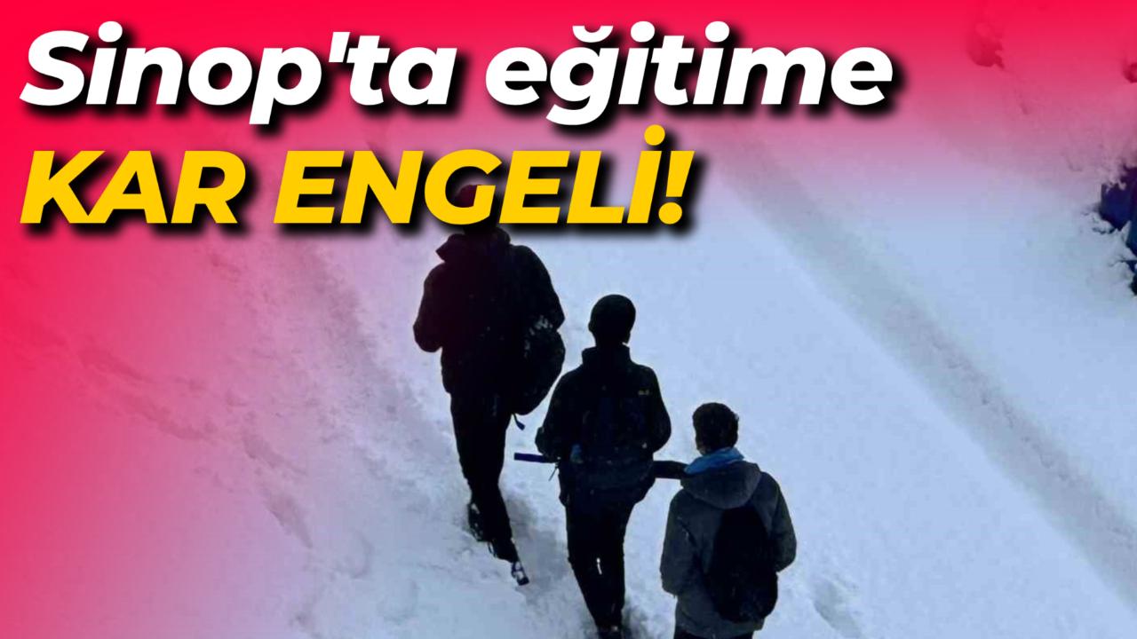 Sinop'ta taşımalı eğitime kar engeli
