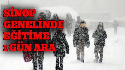 Sinop’ta yoğun kar yağışı nedeniyle eğitime ara verildi