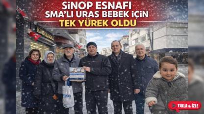 SMA Tip-1’li Uras bebek için Sinop esnafı destek verdi
