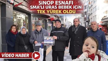 SMA Tip-1’li Uras bebek için Sinop esnafı destek verdi