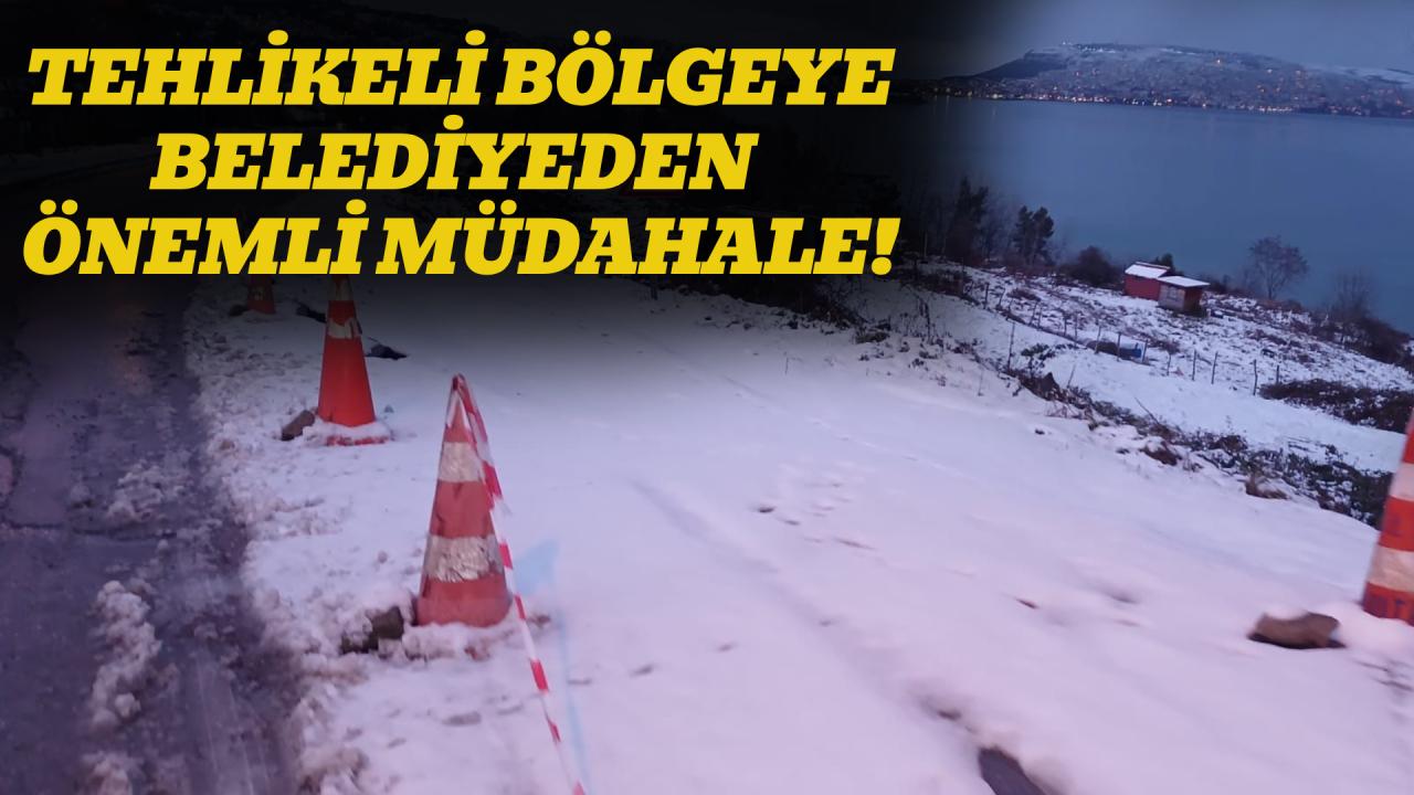 Zemin yumuşadı, yol kaydı: Belediye anında müdahale etti