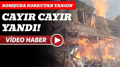 2 katlı ev alevlere teslim oldu