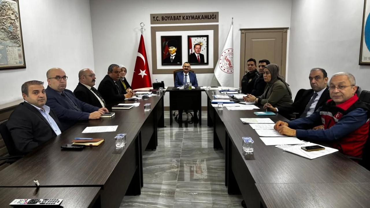 Boyabat’ta okul güvenliği ve trafik tedbirleri masaya yatırıldı