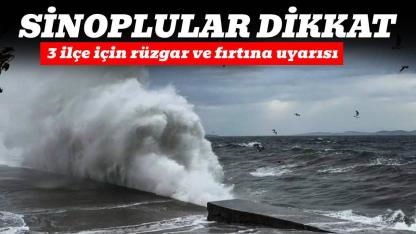 Dikkat! 3 ilçe için fırtına uyarısı