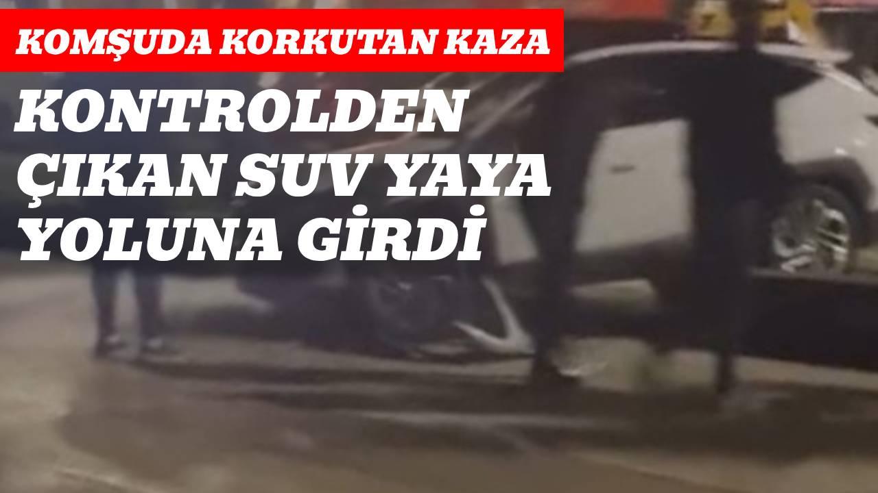 Fren yerine gaza basınca, yürüyüş yoluna daldı