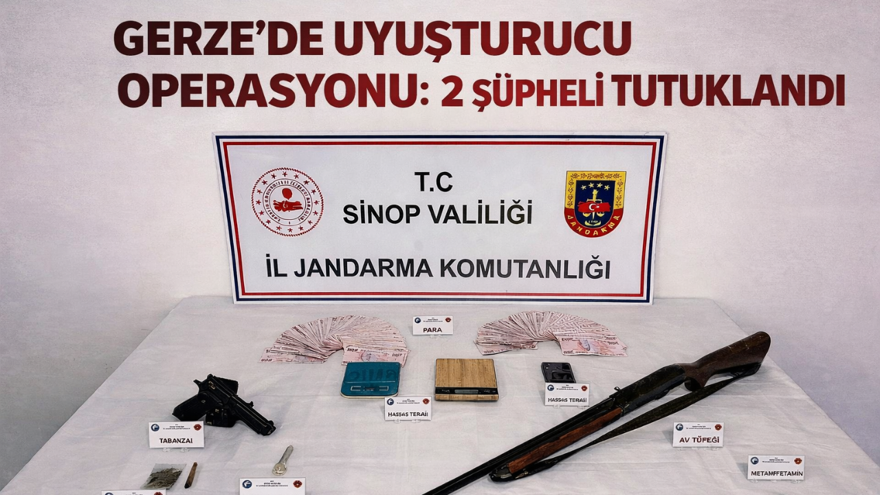 Gerze’de uyuşturucu operasyonu: 2 şüpheli tutuklandı