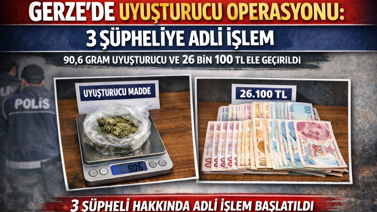 Gerze'de uyuşturucu operasyonu:3 gözaltı