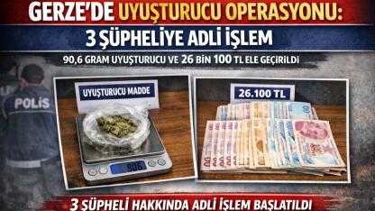 Gerze'de uyuşturucu operasyonu:3 gözaltı