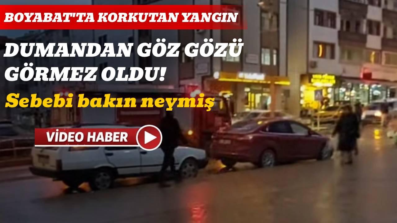 Havalandırma boşluğuna atılan izmarit yangın çıkardı