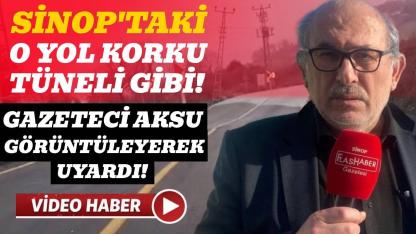 Heyelan meydana gelen yolu görüntüledi "Önlem alınmazsa bu yol denize kadar gider"