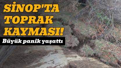 Heyelan nedeniyle köy yolu ulaşıma kapandı