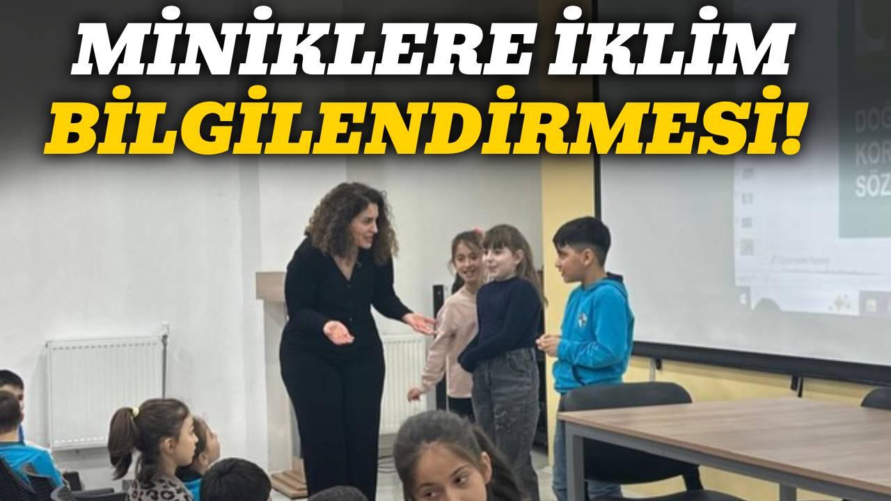 Minik öğrenciler iklim değişikliği hakkında bilgilendirildi