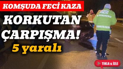 Otomobil ile hafif ticari araç çarpıştı: 5 yaralı