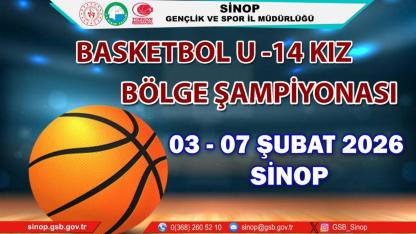 Sinop’ta U14 Kızlar Basketbol Bölge Şampiyonası heyecanı