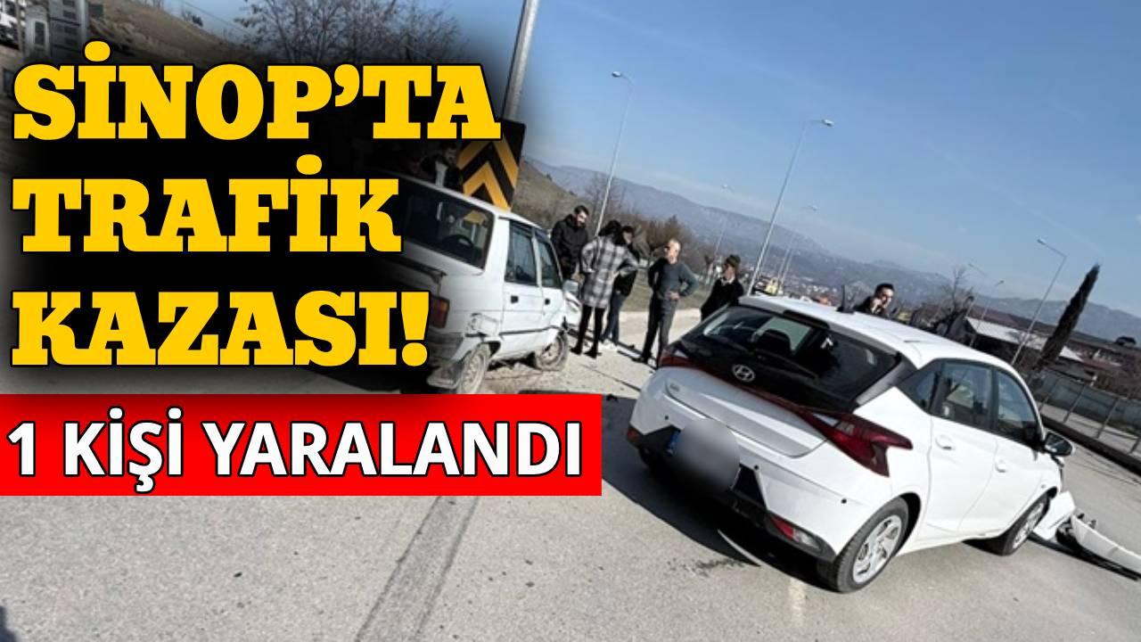 Sinop’ta trafik kazası: 1 yaralı
