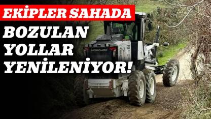 Ekipler bozulan yollar için mesaide