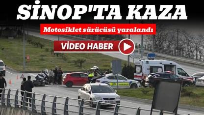 Sinop’ta motosiklet ile otomobil çarpıştı: 1 yaralı