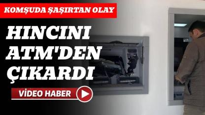 Para çekemediği ATM'yi balyozla parçaladı
