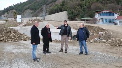 Ayancık’ta otogar kavşağı çalışmaları yerinde incelendi