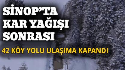Sinop’ta kar yağışı hayatı olumsuz etkiledi
