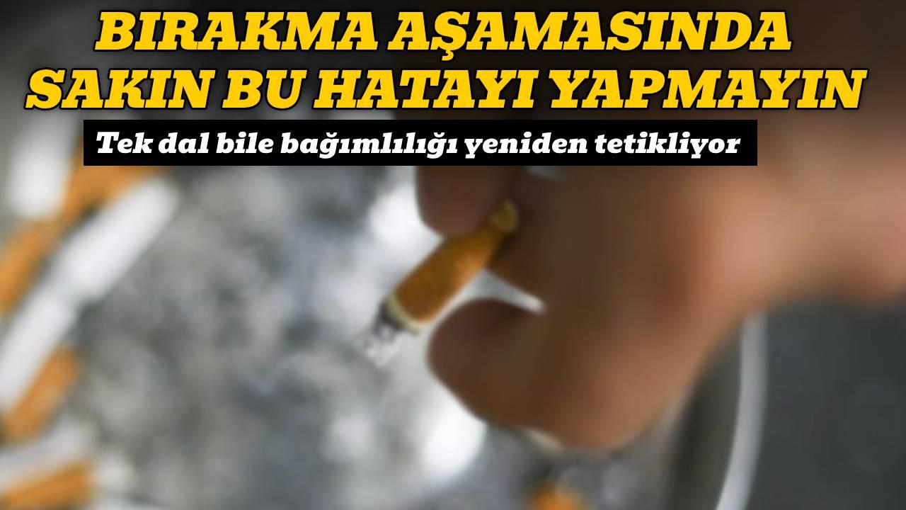 Sadece tek bir dal sigara demeyin bağımlılığı yeniden başlatabiliyor