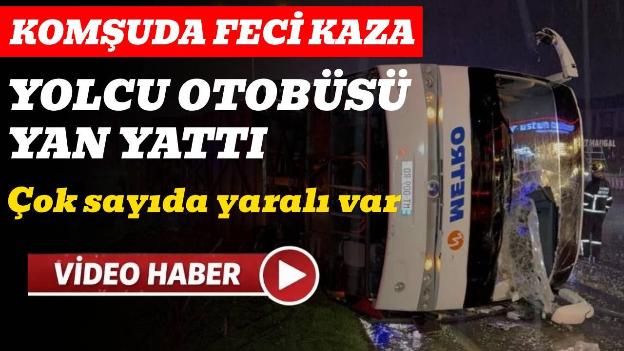 Samsun'da yolcu otobüsü devrildi: 7 yaralı