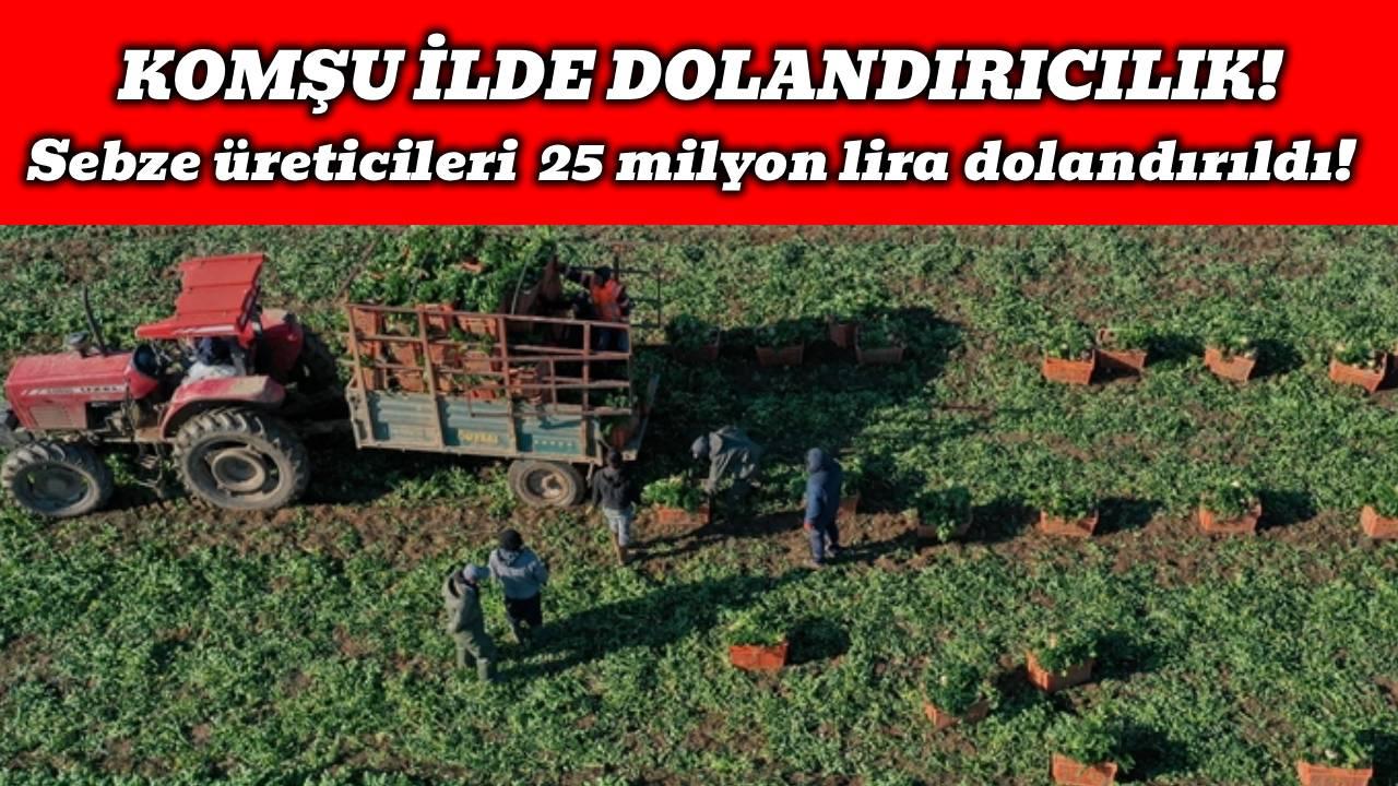 Sebze üreticileri dolandırıldı: 25 milyon liralık vurgun