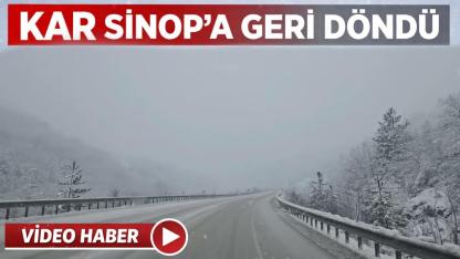 Sinop-Boyabat yolunda kar alarmı
