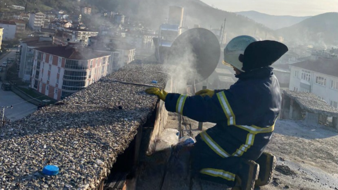 Sinop'ta baca yangını paniğe yol açtı