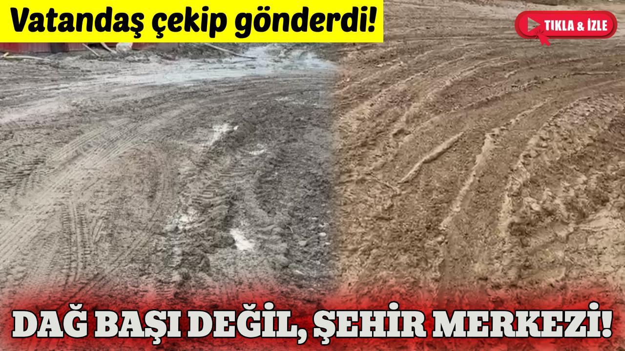 Sinop'ta çamurlu yol vatandaşı bezdirdi!