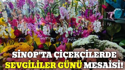 Sinop’ta çiçekçiler Sevgililer Günü için hazırlıklarını tamamladı