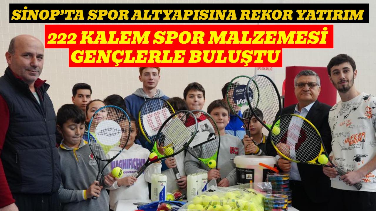 Sinop’ta genç sporculara 10 Milyon TL’lik malzeme desteği