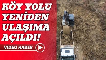 Sinop'ta heyelan nedeniyle kapanan köy yolu yeniden ulaşıma açıldı