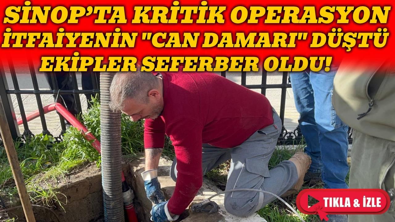 Sinop’ta itfaiyenin ‘can damarı’ için operasyon