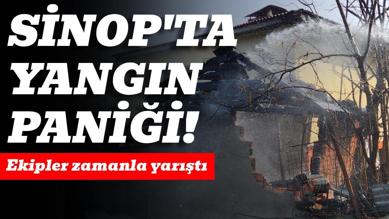 Sinop'ta odunluk yangını itfaiye ekiplerince söndürüldü