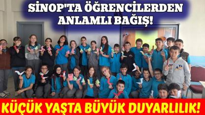 Sinop'ta öğrenciler harçlıklarını cami inşaatına bağışladı