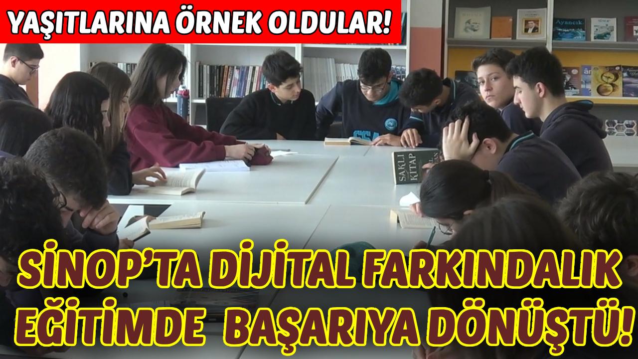 Sinop’ta öğrencilerden sosyal medyaya ders odaklı mola