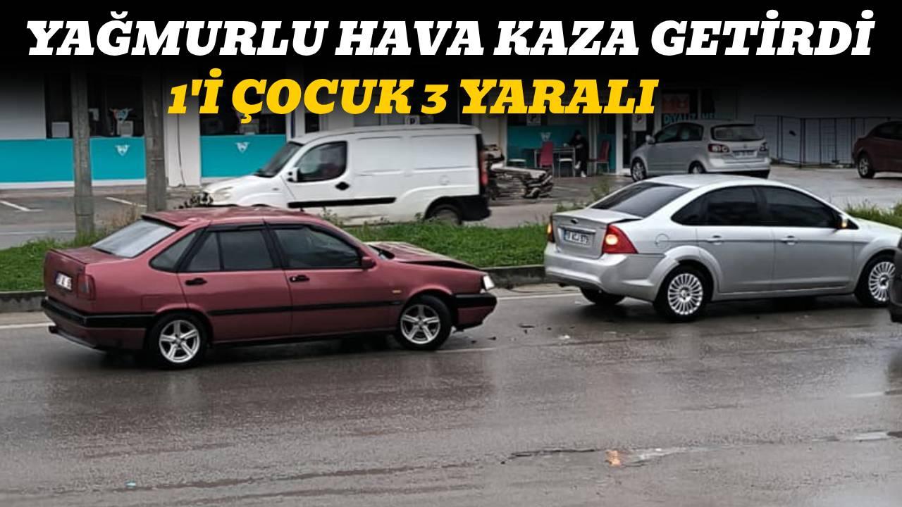 Sinop’ta trafik kazası: 1’i çocuk 3 yaralı