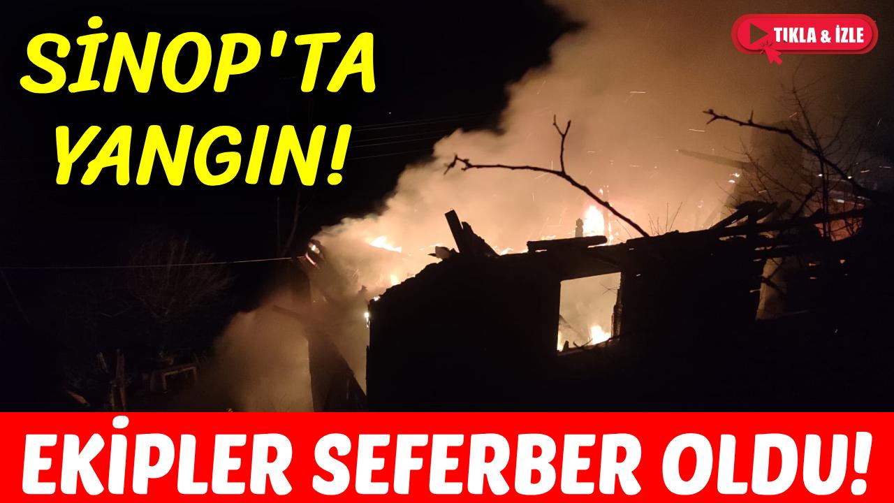 Sinop'ta yanan ev kullanılmaz hale geldi